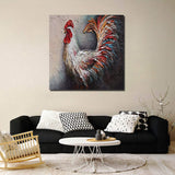 Painting Canvas Wall Art Colorful Chicken Poultry Animal Giclee Artwork Modern Framed Prints Ready to Hang Wall Paintings for Living Room Bedroom Kitchen Home Decorations 24x24inch