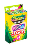 Crayola Neon Crayons, Back to School Supplies, 24Count