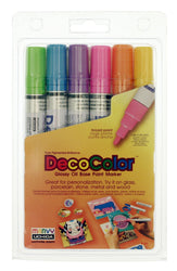 Uchida 300-6C 6-Piece Decocolor Broad Point Paint Marker Set