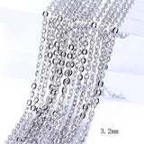 10m Stainless Steel Cable Chain Link in Bulk for Necklace Jewelry Accessories DIY Making 1.5mm