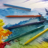 ARTEZA Woodless Watercolor Pencils, Set of 24, Multi Colored Art Drawing Pencils, Great for Blending and Layering, Watercolor Techniques and Adult Coloring Books