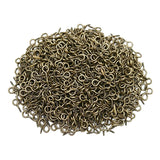 AxeSickle 12mm x 5mm Mini Metal Screw Eye Pins Hooks for Arts & Crafts Project, DIY Jewelry Making, 500 Pcs Bronze Color.