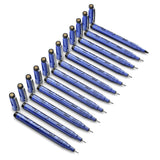 Ryte Pens Precision Micro-Line Fineliner Pens - Technical Drawing Pen Set of 12 - Blue Barrel, Black Ink - Fine to Ultra Fine Tip Widths Plus Brush Marker - Illustration, Drafting, Outline, Sketching