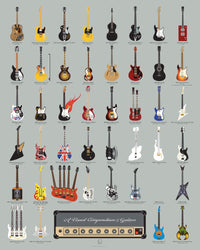 Pop Chart: Poster Prints (16x20) - Guitar Infographic - Printed on Archival Stock - Features Fun Facts About Your Favorite Things