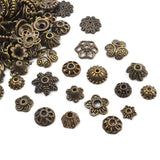 BronaGrand 100 Gram(About 150-250pcs) Bali Style Jewelry Making Metal Bead Caps Deluxe New Mix,Bronze