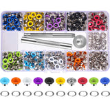Bememo 400 Sets 3/16 Inch Multi-Color Grommets Kit Metal Eyelets with Installation Tools and Instructor in Clear Box