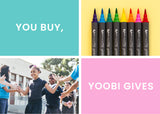 Yoobi Gel & Glitter Pens 12-Pack Combo | Trendy Neon & Pastel Colors | No-Slip Grip | 1.0mm Medium Tip