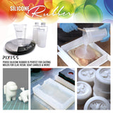 Silicone Rubber Mold Making Kit - Liquid Silicone Rubber, Tinting Mica Powders, Mixing Sticks, Gloves and Silicone Rubber Measuring and Mixing Cups