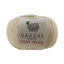 5 PACK - Gazzal Baby Wool 1.76 Oz (50g) / 218 Yards (200m) Fine Baby Yarn, 40% Lana Merino, 20% Cashmere Type Polyamide; (Beige - 829)
