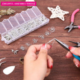 Jump Rings and Jewelry Pliers for Jewelry Making, Cridoz Jewelry Repair Kit with 1520Pcs Silver Jump Rings and 3Pcs Jewelry Pliers for Earrings, Necklaces, Rings, Bracelets and Jewelry Making Supplies