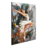 Ballet Dancer Modern Artwork Hand Painted Abstract Oil Paintings on Canvas Wall Art Girl Dancing Contemporary Framed Ready to Hang for Home Decoration