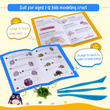 JoyCat Clay Kits for Kids Aged 4-12,32 Pack Modeling Clay Kits,12 Colors Clay&12 Animal Shapes Cutter&5 Modeling Tools&24-Page Guiding Book, A Great&Cute Gift for Kids(JC-Clay)