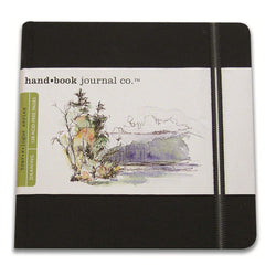 Travelogue Drawing Book, Square 5-1/2 x 5-1/2, Ivory Black Artist Journal