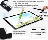 Tikteck A4 Ultra-thin Portable LED Light Box Tracer USB Power Cable Dimmable Brightness LED Artcraft Tracing Light Box Pad for Artists Drawing Sketching Animation Stencilling X-rayViewing (Renewed)