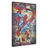 Officially Licensed Marvel Comics Amazing Spider-Man Vintage Comic Book Collage Wrapped Canvas Wall Art (36" H x 24" L)