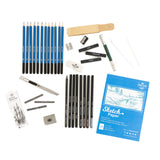 Professional Drawing Kit by Decor Frontier - Complete Sketching Pencil Set Includes Graphite Pencils, Free Sketchpad, and All Essential Drawing Supplies And Drawing Pencils For Artists | 40 Piece Kit