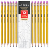 ARTEZA #2 HB Wood Cased Graphite Pencils, Pack of 72, Bulk, Pre-Sharpened with Latex Free Erasers, Bulk pack, Smooth write for Exams, School, Office, Drawing and Sketching