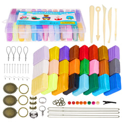 ifergoo Polymer Clay, 26 Colors Oven Bake Modelling Clay, DIY Colored Clay Kit with Modeling Tools, Tutorials and Accessories