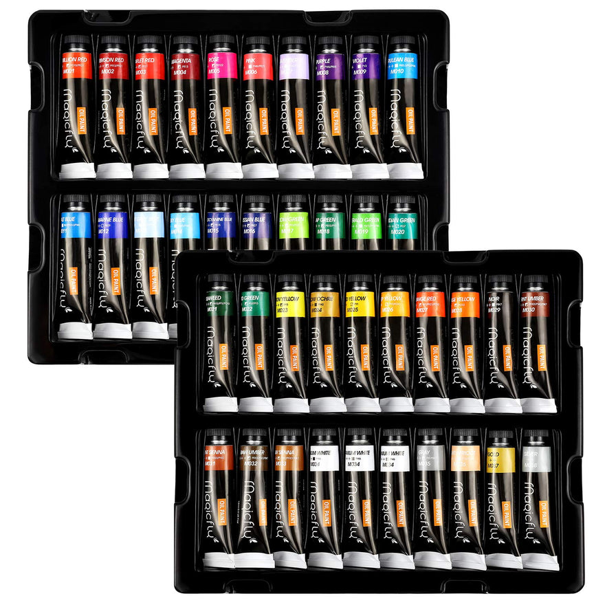 Magicfly Oil Paint 40 Tubes Set for Artists, Hobby Painter & Beginners