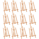 MEEDEN 16" Tall Tabletop Easel - 12PCS Medium Tabletop Display Solid Beech Wood Easel, for Kids Artist Adults Classroom/Parties Painting Display, Standing Easel, Hold Canvas Art up to 16" High