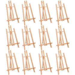 MEEDEN 16" Tall Tabletop Easel - 12PCS Medium Tabletop Display Solid Beech Wood Easel, for Kids Artist Adults Classroom/Parties Painting Display, Standing Easel, Hold Canvas Art up to 16" High