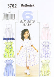 BUTTERICK PATTERNS B3762 Childrens' & Girls' Dress, Size 2-3-4-5
