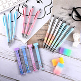 23 Pieces 0.9 mm Mechanical Pencil Set, Includes 12 Pieces Mechanical Pencils, 8 Tubes of Pencil Lead Refills, 3 Pieces Erasers for School and Office Drawing Crafting