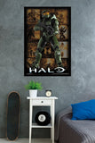Trends International Halo - Game Key Art Grid Wall Poster, 22.375" x 34", Black Framed Version