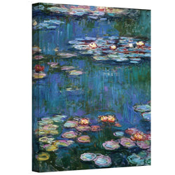 Art Wall Water Lilies by Claude Monet Gallery Wrapped Canvas, 24 by 32-Inch