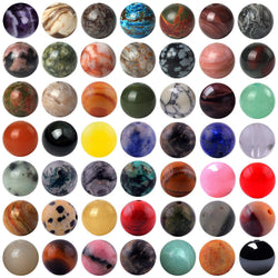 Natural Stone Beads 200pcs Mixed 8mm Round Genuine Real Stone Beading Loose Gemstone Hole Size 1mm DIY Charm Smooth Beads for Bracelet Necklace Earrings Jewelry Making (Stone Beads Mix 200pcs)