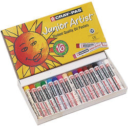 Sakura Cray-Pas Junior Artist Oil Pastels, Assorted Colors, Set of 16