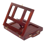 ZagGit Desktop Adjustable Mahogany Wood Art and Book Easel - Light Weight, Sturdy with Storage Drawer