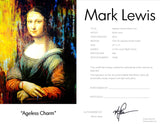 Mona Lisa Art Print Abstract Modern Artwork Signed Framed - 21" x 25" | Wall Art AC