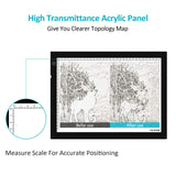 Huion 17.7 Inches (Diagonal Length) 7mm Extra Thin LED Drawing Tracing Stencil Board Table Tattoo Pad Light Box with Multifunctional Stander, Drawing Board Clip, Tracing Paper - A4 Holder