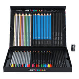 Premium Art Pencils, Magicfly 60 Assorted Pencil Set for Sketching Drawing Coloring Pencil, Including Charcoal Pencil, Watercolor, Colored, Drawing, and Metallic Color Pencils, Color Name on Pencil