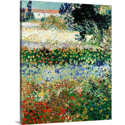 Garden in Bloom, Arles, 1888" Canvas Wall Art Print, 16"x20"x1.25"