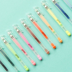 Yoobi Mini Gel Pens 24-Pack & Carrying Case | Neon, Metallic, Glitter Shades | Multicolor Ink | 1.0mm Medium Tip | School, Home, Office Use