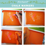 Eachgoo Fine Tip Chalk Markers, 8 Colors Non-Toxic, Dustless & Erasable Liquid Chalk Pens