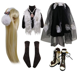 Set of Fashion Clothes Wigs Shoes Socks Accessories Full Set for 1/3 21-23inch 60cm BJD Dolls (Sherry)