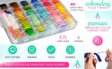Premium DIY Friendship Bracelet String Kit Embroidery Thread and Accessories - Colors are Coded Embroidery Floss - Cross Stitch, String, Thread Craft Supplies - Perfect Gift for Girls 7 to 12
