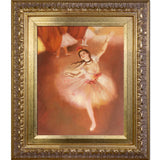 overstockArt Degas Star Dancer on Stage with Elegant Gold Frame Oil Painting, Gold Finish