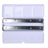 MEEDEN Empty Watercolor Tins Box Palette Paint Case, Medium Pink Tin, Will Hold 24 Half Pans or 12 Full Pans
