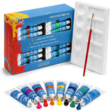 Watercolor Paint Set - 32 Professional Water Color Paints for Artists, Adults - Palette Tray & Paint Brush Included - Kids Watercolors, Washable Colors - Adult Painting Art Supplies Kit w/ 12 ml tubes