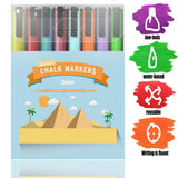 Eachgoo Fine Tip Chalk Markers, 8 Colors Non-Toxic, Dustless & Erasable Liquid Chalk Pens