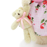 Oitscute Teddy Bears Baby Cute Soft Plush Stuffed Animal Toy for Girl Women 16" (White Bear Wearing Pink Floral Dress)
