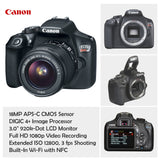 Canon EOS Rebel T6 DSLR Camera w/ EF-S 18-55mm is II Lens & 75-300mm f/4-5.6 III Lens + 32GB Sandisk Memory + Canon Case + TTL Speedlight Flash (Good Upto 180 Feet) + Accessory Bundle