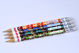 Zebra Cadoozles Mechanical Pencil, 0.9mm Point Size, Standard HB Lead, Assorted Woodlands Barrel Patterns, 28-Count