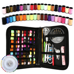 Sewing Kit, 128Pcs Okom Zipper Portable Mini Sewing Kit, Premium Sewing Supplies Suitable for Traval, Home, Beginner, Emergency- Gift (L)