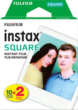Fujifilm Instax Square SQ20 Instant Film Camera - Black &  Instax Square Twin Pack Film - 20 Exposures