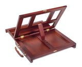 ZagGit Desktop Adjustable Mahogany Wood Art and Book Easel - Light Weight, Sturdy with Storage Drawer